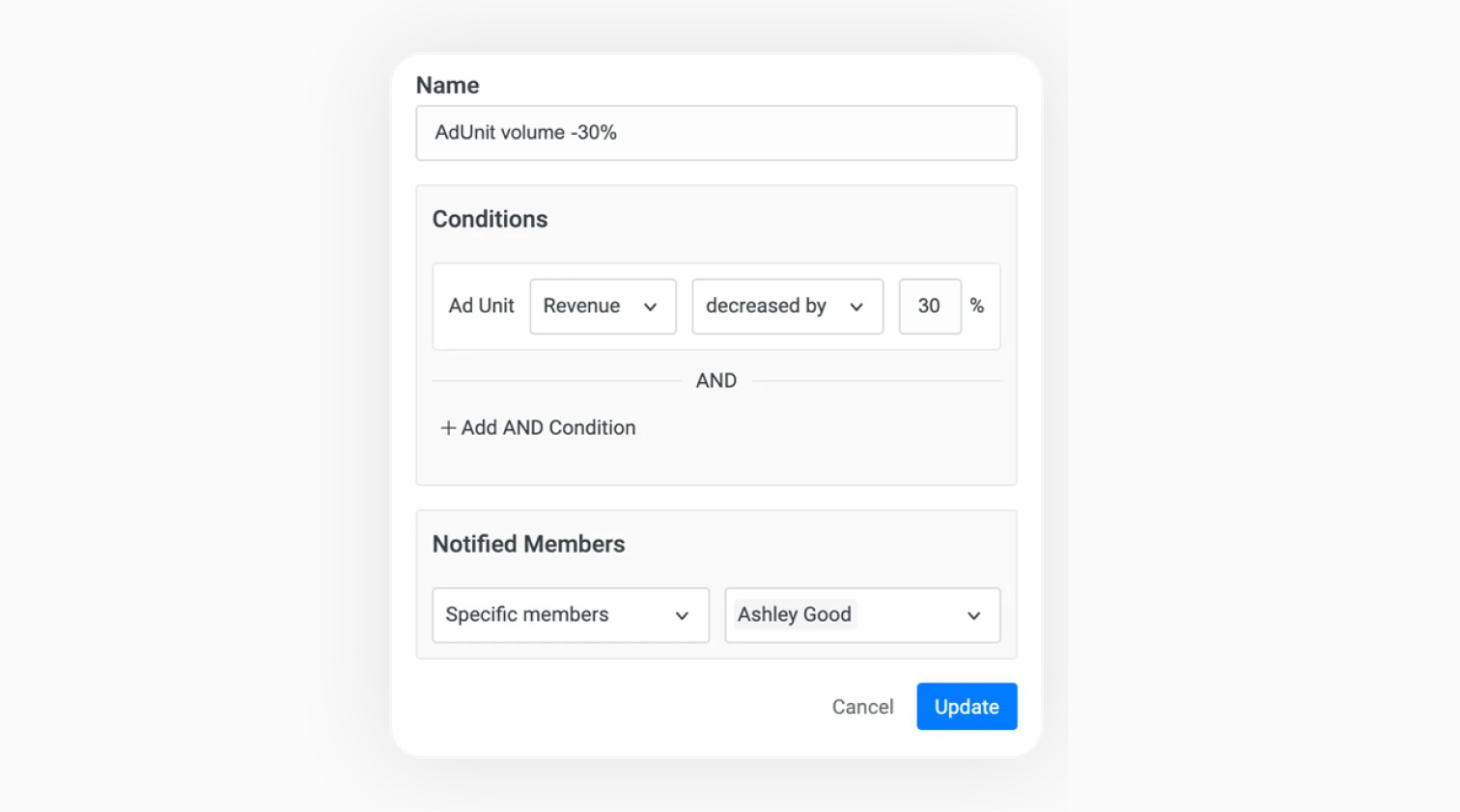 Get alerted when metrics change