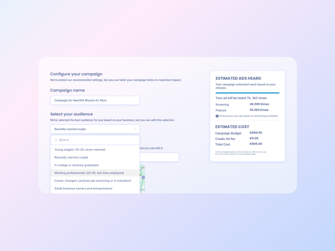 AdBuilder campaign targeting and audience templates